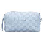 Косметичка для аксессуаров Шашки голубая Dewal Beauty 19,5*6*10 см
