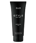 Гель для укладки волос средней фиксации Мокрый эффект Wet Gel Medium Ollin Professional 200 мл