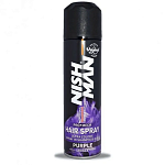 Спрей мужской для укладки волос цветной Purple Hair Nishman 150 мл