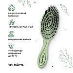 Расческа-био подвижная зеленая Detangling Bio Hair Brush Green 5440-M2 Solomeya